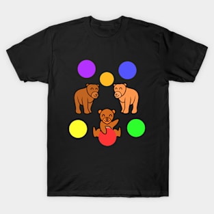 Cute cartoon bears with balls T-Shirt